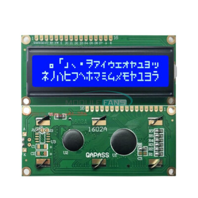 1602 LCD Display Module 16x2 Character Blue Backlight HD44780 Controller 5V