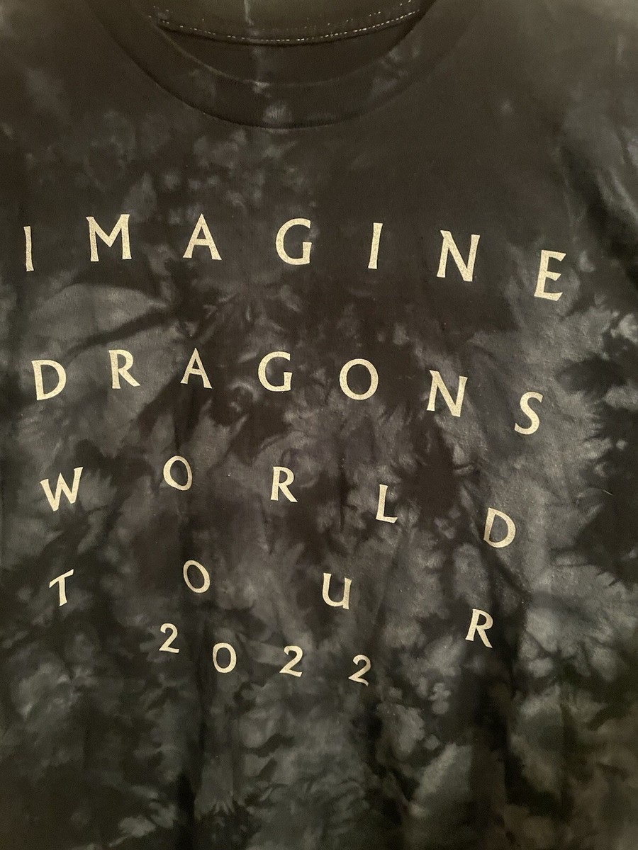 Imagine Dragons 2022 World Tour T-Shirt Large Black Tie-Dye