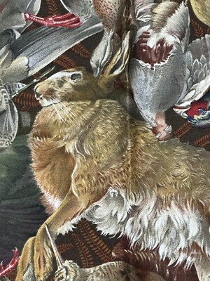 Rare VTG HERMES Carre 90 H de LINARES Cashmere 65% Silk 35% Brown