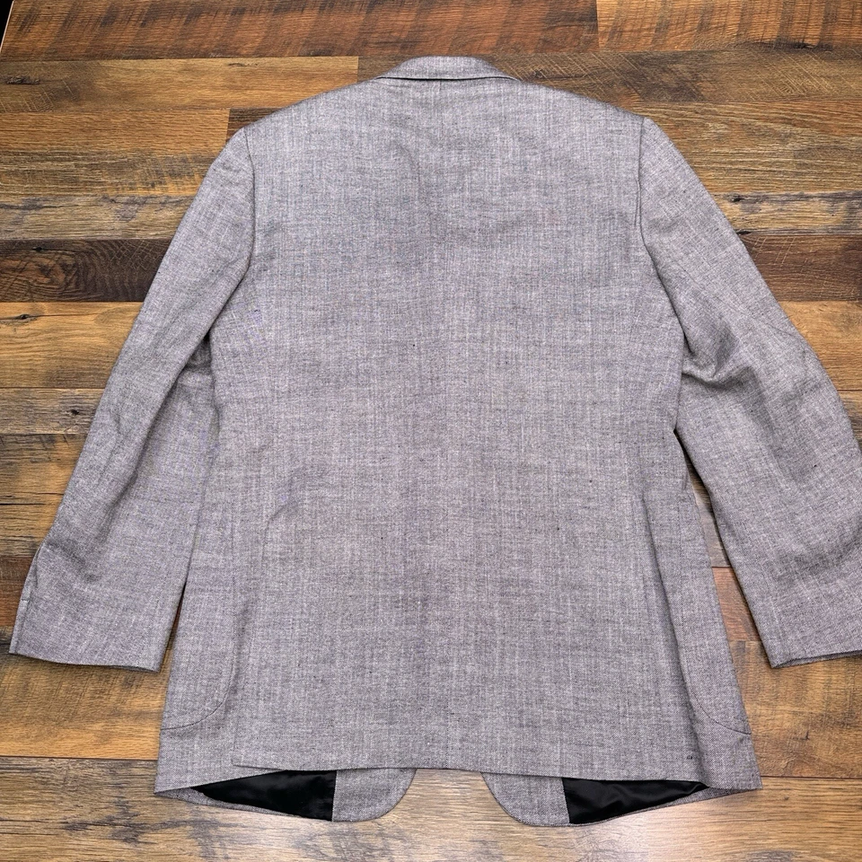 Blazer Brooks Brothers Tweed 40R Lino Seda Algodón Abrigo Deportivo Italia Foto 2 de 4