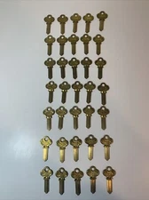 P & F Corbin New Britain CT Blank Uncut Key Locksmith NOS Set Of 35 Keys 