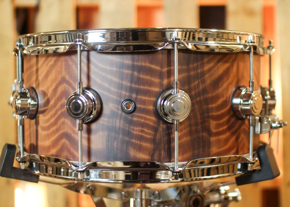 DW 6.5x14 Collector's 333 Natural Hard Satin over Vavona Snare Drum - SO#1424760 - Image 3 of 4
