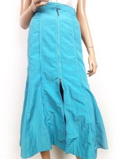 FRANSTYLE Damen Maxirock Gr. 40 Blau Lang