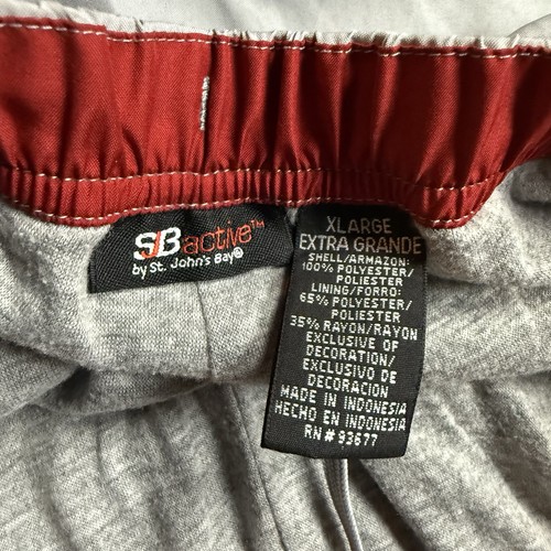 Vintage Y2K Track Pants Wide Leg Parachute Baggy Cyber Mall Goth 90s Red Stripe - Picture 4 of 12