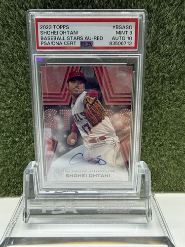 Topps 2023 Series 1 Shohei Ohtani BSA-SO Red /25 Auto PSA 83506713