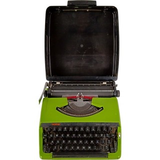 Vintage Brother Deluxe 220 Green Portable Typewriter With Case Untested Preloved
