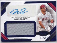 2025 Tier One MIKE TROUT Jumbo Relic Game Worn Patch AUTOGRAPH Card Blue #/20