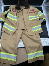 Spirit Halloween Tan Firefighter Costume Child Size Small No Helmet