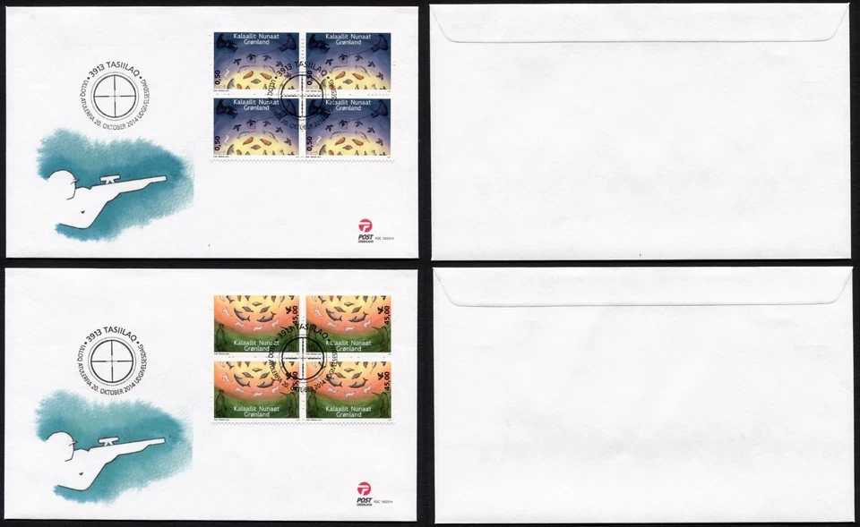 Greenland FDC 2014.10.20. Life of Hunters I Block of Four Z4247 - Image 2 of 4