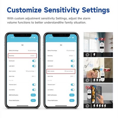 Für Tuya WiFi für Zigbee 130dB Smart SOS Ton und Licht Alarm eine Taste Hilfe