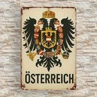 Austrian Double Eagle Coat of Arms Vintage Tin Metal Signs Home Décor 8x12