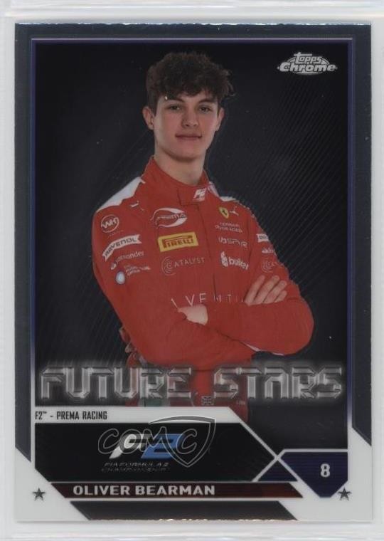 2023 Topps Chrome Formula 1 F2 Drivers Oliver Bearman #71 15wb