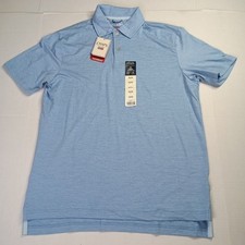 Chaps Everyday Performance Polo Shirt Men's Size M Medium Blue Moisture Wick