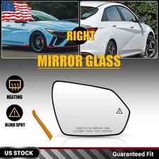 Mirror Glass Heated W/Blind Spot For 2021-2025 Hyundai Elantra Passenger Side