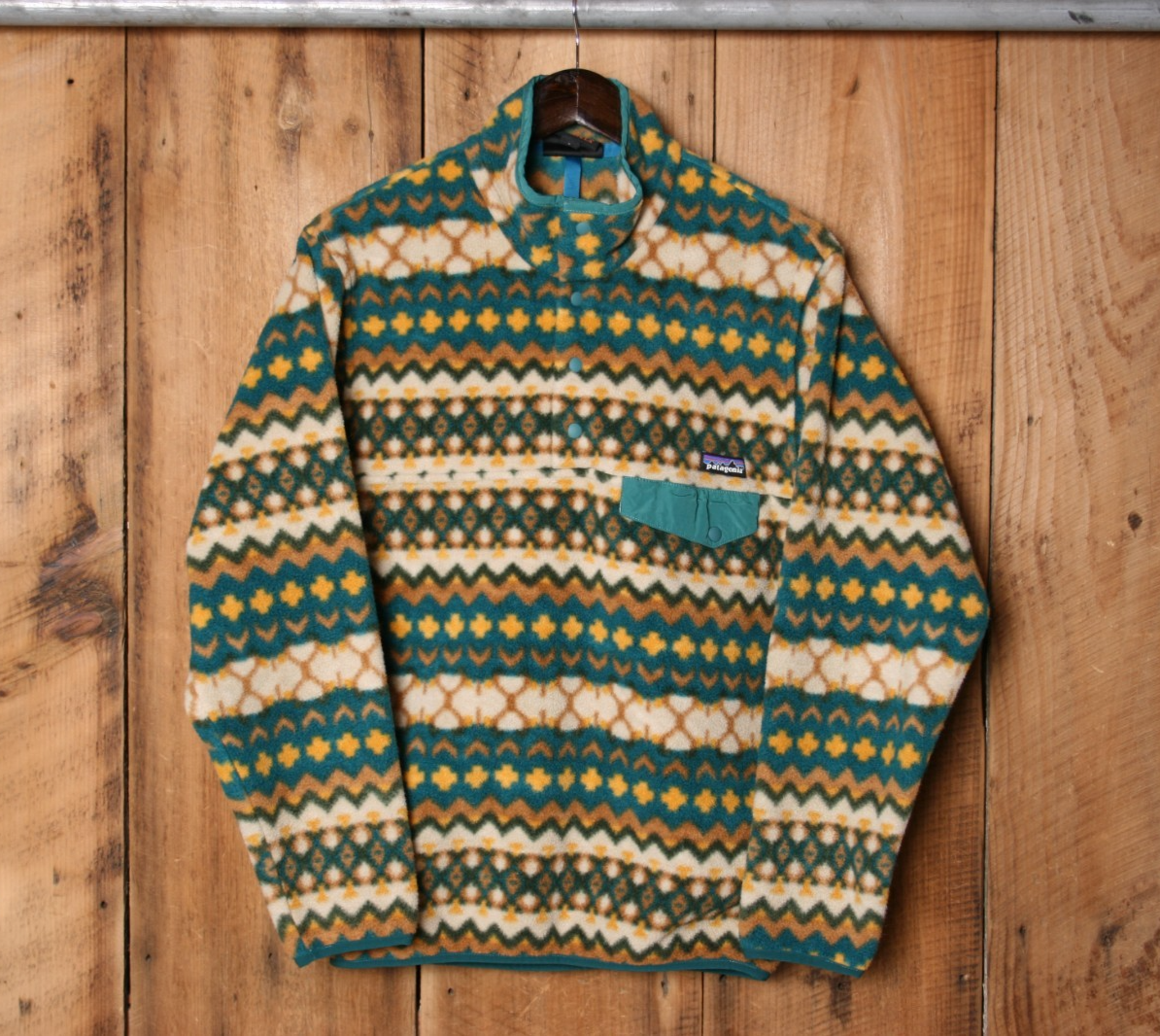 PATAGONIA 'Synchilla' Cliff Arbor Green Fleece Snap-T Pullover