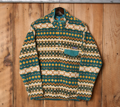 PATAGONIA 'Synchilla' Cliff Arbor Green Fleece Snap-T Pullover