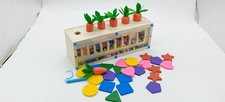 Montessori Toys color  Shape Sorting Box for Toddlers 2 high wood quality  