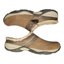 Easy Spirit Efrost Clog Slippers Womens Size 8.5M Brown Leather Comfort Slip On