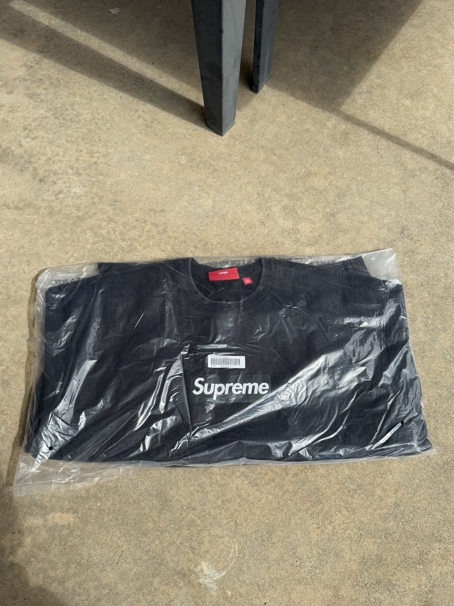 Supreme Washed Box Logo Crewneck Black Large Order Confirmed | eBay
