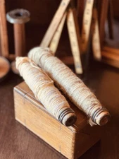 Vintage Wooden Yarn Thread Wool Spool Spindle Bobbin Wood Loom