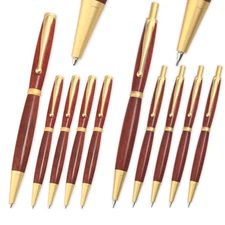 Fancy Pen and Pencil Kit Combo Set - Satin Gold, 10 Pack, Legacy Woodturning