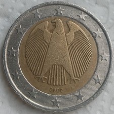 Rare 2 Euro Germany 2002 - Mint Error / No Mint Mark - Mint Error