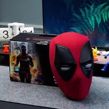 IN US Deadpool Electric Blink LED Light Mask Cosplay Helmet Halloween With Sound