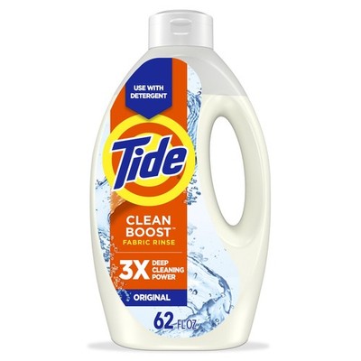 Tide Clean Boost Fabric Rinse, 62 fl oz fl oz, Removes Odors and Residues, Sa...