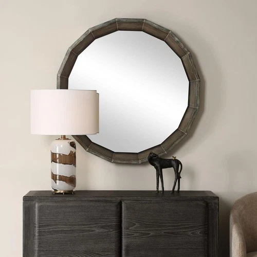 Uttermost 08319 Neve 34.25 X 34.25 inch Rubbed Bronze Mirror - Picture 5 of 5