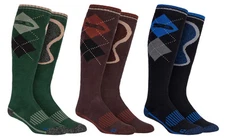Storm Bloc - Mens Extra Long Knee High Cotton Argyle Walking Work Boot Socks