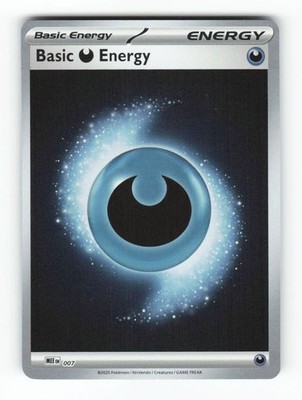 Basic Darkness Energy - 007 7 Mega Evolution Energies Pokemon Reverse Holo NM