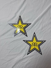 2x Authentic Rockstar Energy Drink Star Stickers Decal Sign Logo Bmx Motocross