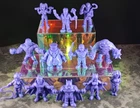 Tiny Mights PURPLE COLOR BATMAN Complete Set & 4 Batmobiles Culture Fly Keshi