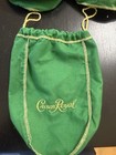 Crown Royal Royale Old Vintage Green Yellow Cloth Drawstring Bag Lot Five 5 Bags — photo 4