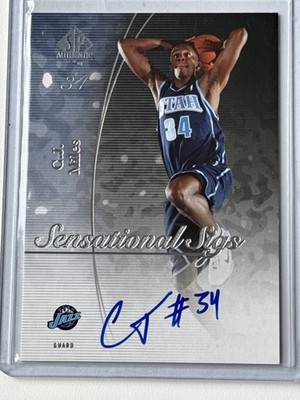 2005-06 SP Authentic Sensational Sigs CJ Miles #SS-CJ Auto