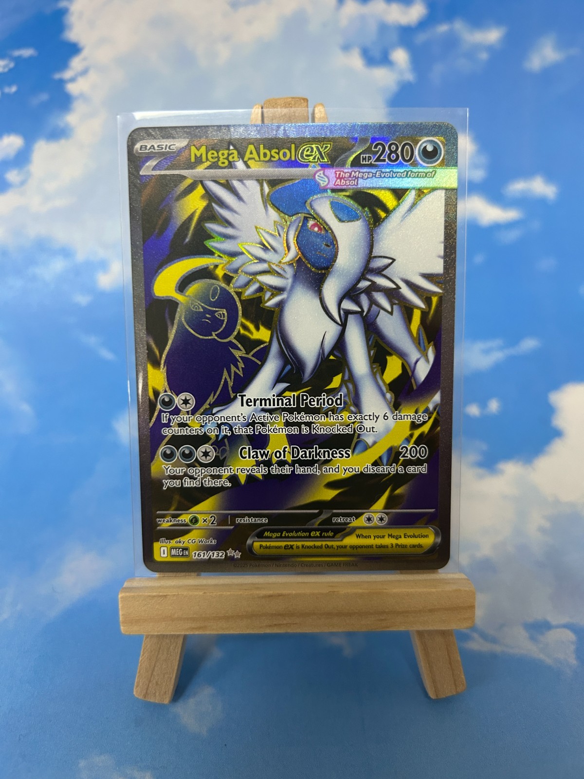 Pokémon TCG Mega Absol ex #161/132 Holo ME01: Mega Evolution NM