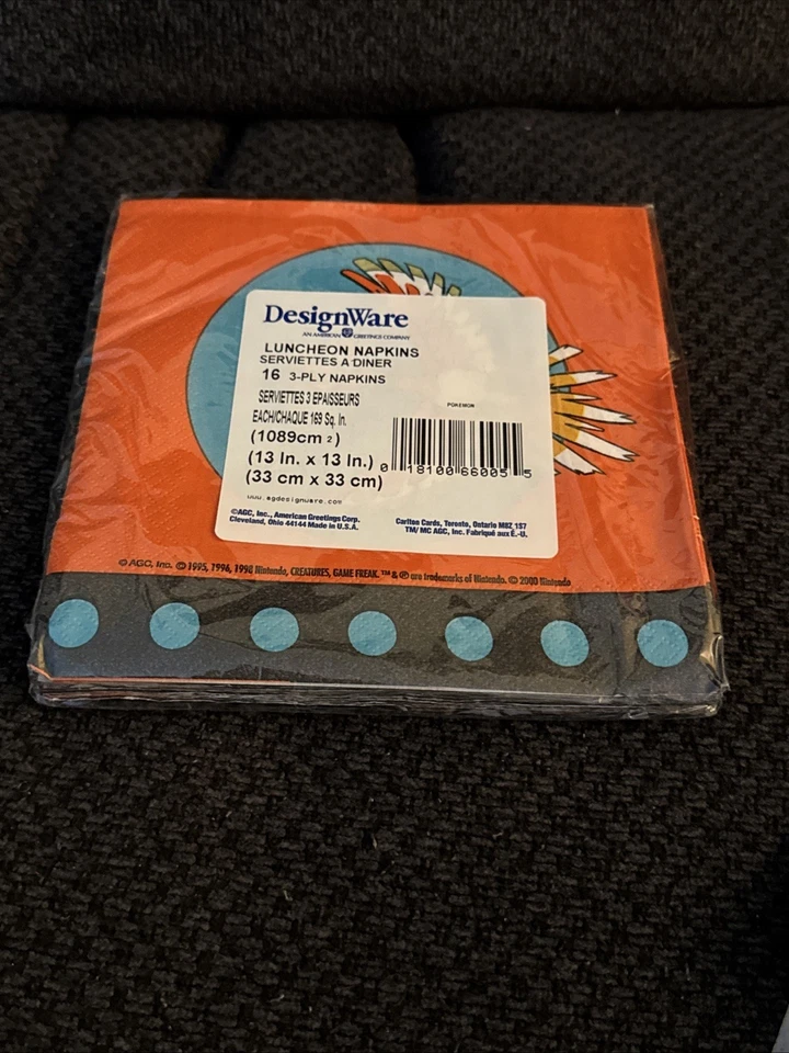 Servilletas Pokemon 1998 16 unidades vintage 1998 Gligar nuevas Foto 2 de 2