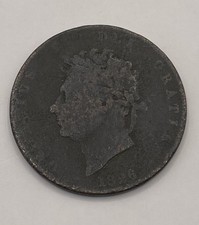 1826 King George IV Copper Half Penny Coin