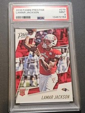 Lamar Jackson 2018 Panini Prestige? Rookie Card UofL? Ravens PSA 9. rookie card picture