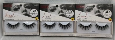 (3) Kiss Lash Couture Triple Push-Up - Teddy Lashes 72774