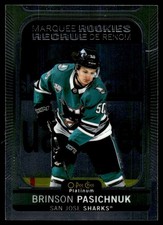 2021-22 O-Pee-Chee Platinum Marquee Rookie Brinson Pasichnuk Rookie San Jose