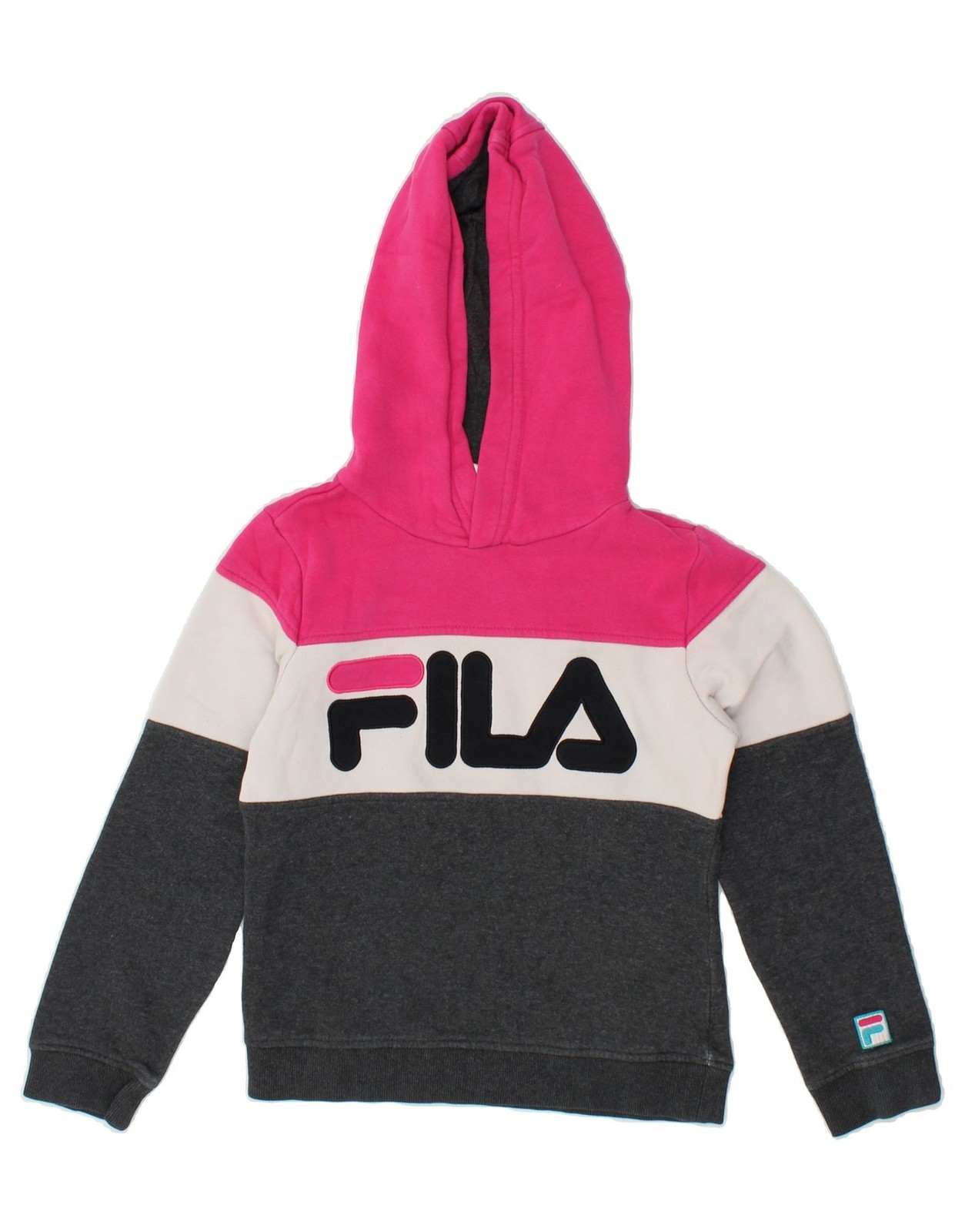 Felpa con cappuccio grafica FILA bambina 11 12 anni multicolore colorblock CD75