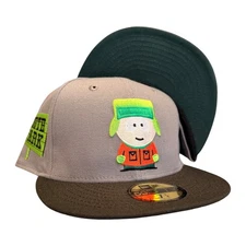 New Era South Park Collection Kyle 59FIFTY Fitted Hat Cap Gray Size 7 1/8