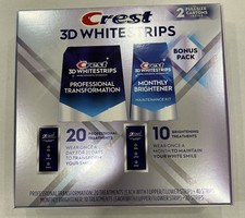 Crest 3D Whitestrips 40 Strips  Monthly Brightener 20 Strips New Free Shipping