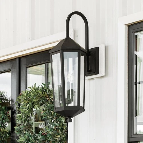Capital Lighting Ellsworth 36" Black 3-Light Outdoor Wall Light - Picture 1 of 5