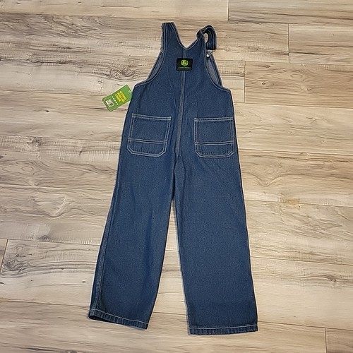 John Deere Overalls Pants Kids 6 Blue Denim Jeans Outdoor NEW - Picture 3 of 8