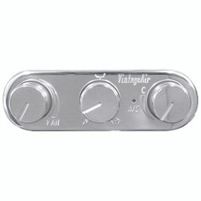 Vintage Air Gen 5 Proline Upgrade 3-knob Oval Horizontal Control Panel Polished
