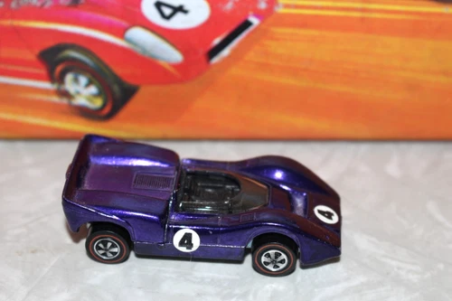 Vintage Hot Wheels Redline 1968 McLAREN M6A  Purple  With Dark Interior-NICE