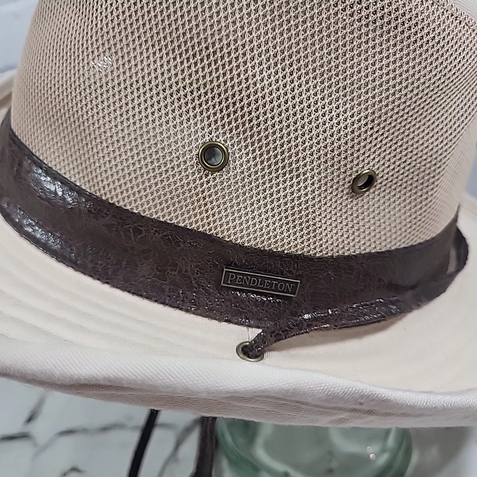 Pendleton Safari Sombrero Unisex Talla L Caqui Nylon Transpirable Ala Posable Gorra para el Sol Foto 2 de 4