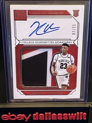 19 NT Collegiate Jarrett Culver Worn Auto RPA /25  Texas Tech NCAA   Runner Up